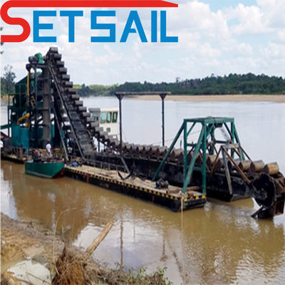Machine de dragage puissante pour l'exploitation minière d'or et de diamants Construction d'acier durable pour la marine