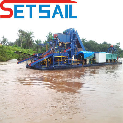 Machine de dragage puissante pour l'exploitation minière d'or et de diamants Construction d'acier durable pour la marine