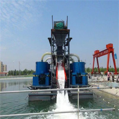 Dredger pour l'exploitation minière de l'or en rivière très productif avec capacité d'équipement de jigging de 60 m3 à 300 m3