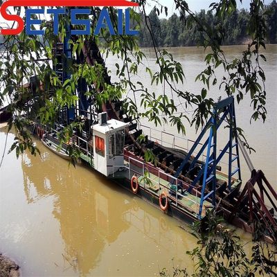 7.5kw-100kw Moteur de levage Pouvoir de la rivière Minage de l'or Chaîne de seau bateau avec seau Quantité