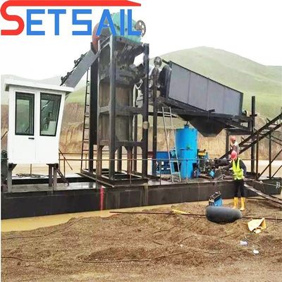 Paiement initial Grande capacité de chaîne Bucket River Gold Dredger Hauteur 1,0 m-2 m Capacité
