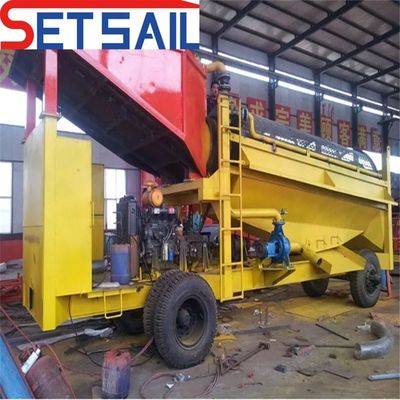 Équipement complet pour l'extraction de l'or et des diamants avec machine d'agitation et capacité de seau de 0,07 m3