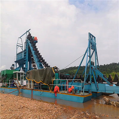 Dredger à sable à bouteille en chaîne avec machine de jigging et équipement d'agitation