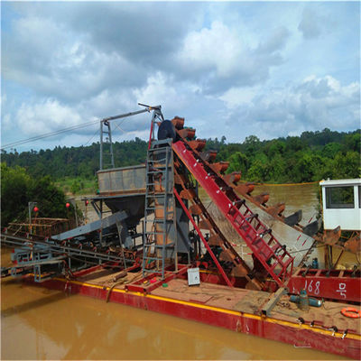 Dredger à sable à bouteille en chaîne avec machine de jigging et équipement d'agitation