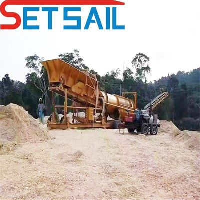 Machines d'extraction d'or terrestres en tôle d'acier durable avec écran de tambour 10kw-50kw