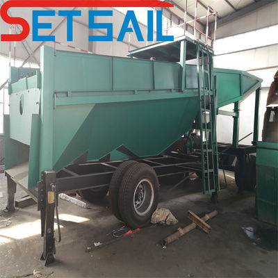 Machines d'extraction d'or terrestres en tôle d'acier durable avec écran de tambour 10kw-50kw