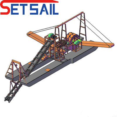 Consommation maximale d'eau 200 m3 Machine à laver le sable à roue d'eau avec puissance du moteur de concasseur 18,5 kW