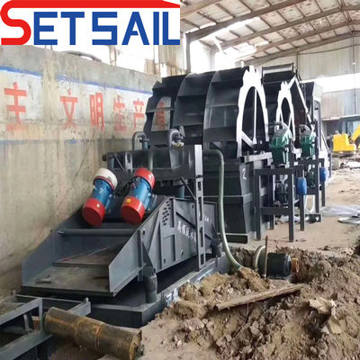 Consommation maximale d'eau 200 m3 Machine à laver le sable à roue d'eau avec puissance du moteur de concasseur 18,5 kW