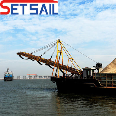 Casque en acier 500 t max. Capacité de chargement Bateau de transport de sable fluvial avec système PLC