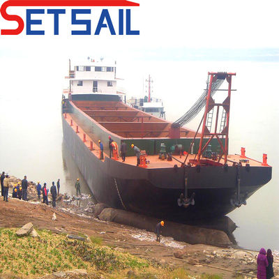 Barge de sable fluviale auto-déchargée de 12 kn/h avec 500 tonnes de charge maximale et puissance du moteur diesel