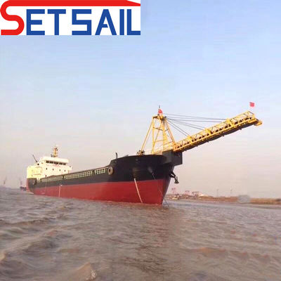 Barge de sable fluviale auto-déchargée de 12 kn/h avec 500 tonnes de charge maximale et puissance du moteur diesel