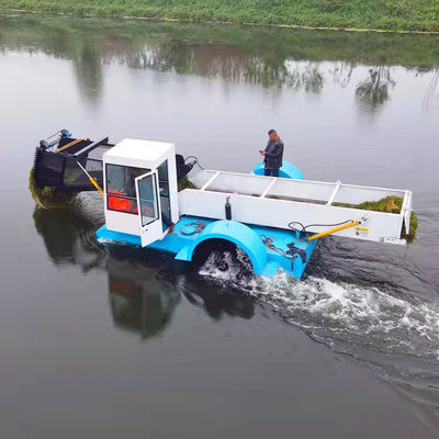 Récupérateur de mauvaises herbes aquatiques à vis bateaux de récolte d'algues pour l'élimination des mauvaises herbes