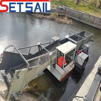 50m3 Max. Capacité de chargement Récolteuse d'herbes aquatiques pour éliminer les déchets flottants