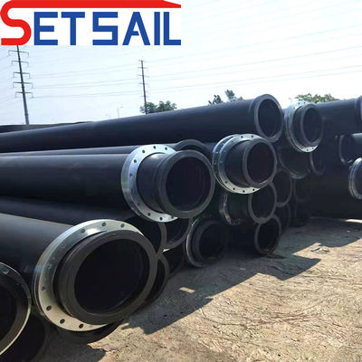 Facteur de sécurité élevé Pipe ronde en HDPE pour dragueuse à aspiration à traîneau dans le sable de rivière