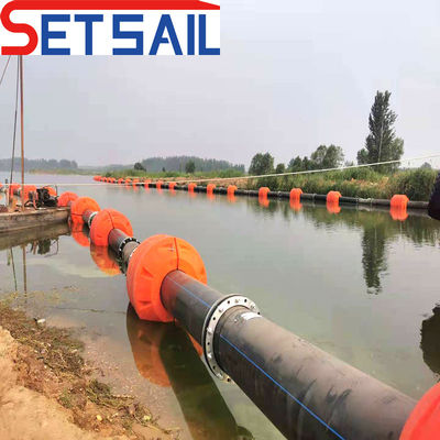 Facteur de sécurité élevé Pipe ronde en HDPE pour dragueuse à aspiration à traîneau dans le sable de rivière