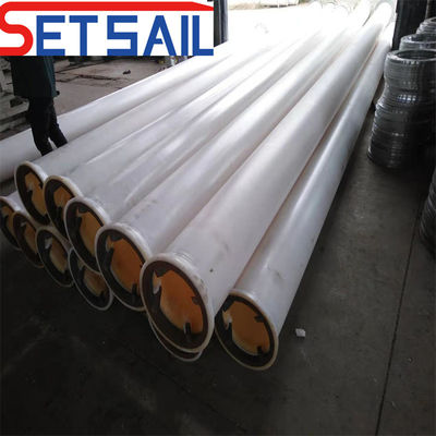 Demande personnalisée de tuyau de dragage de matériau HDPE avec connexion de bride de l'original